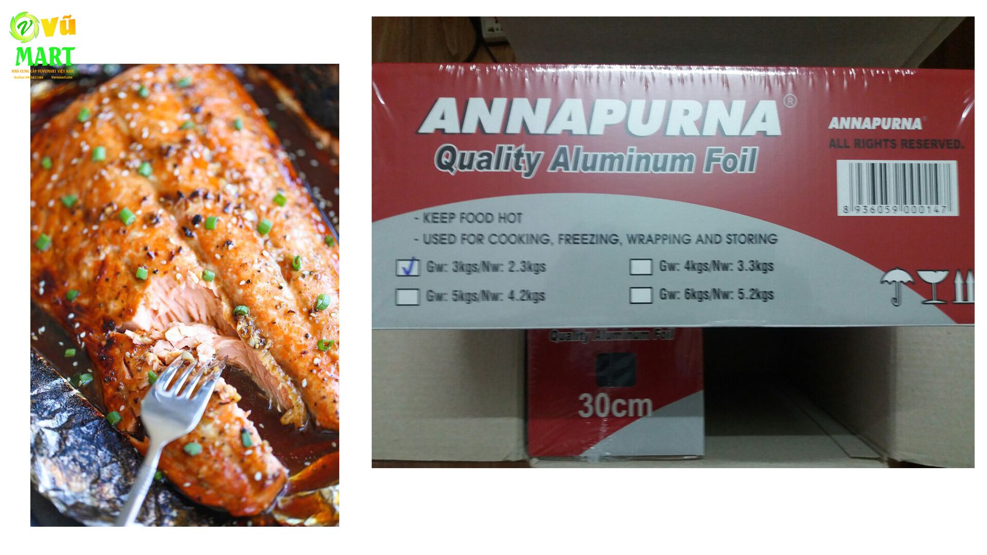 Giấy Bạc Gói Bánh Mì 45cmx3 kg Annapurna ( Chính Hãng) 52 aluminium-foil-nha-phan-phoi-vinmart-o-Ha-Noi