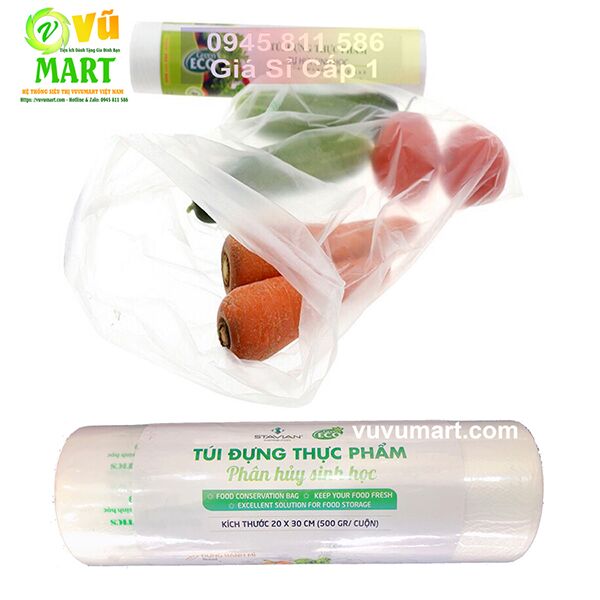 Túi Đựng Thực Phẩm Opec Tự Hủy Sinh Học 20x30cmx1kg 48 túi đựng thực phẩm opec vuvumart