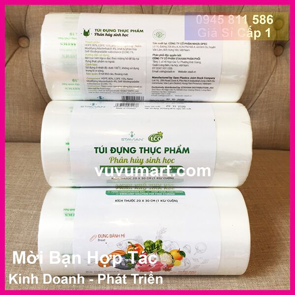 Túi Đựng Thực Phẩm Opec Tự Hủy Sinh Học 20x30cmx1kg 43 túi đựng thực phẩm opec vuvumart