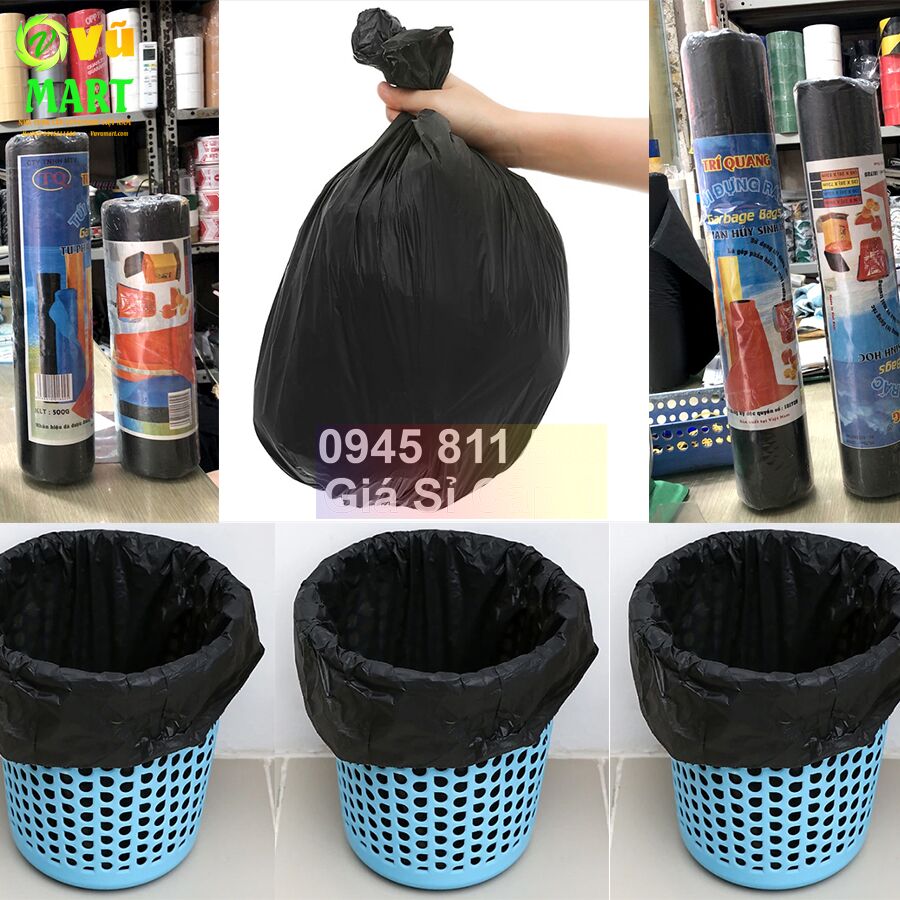 Túi Đựng Rác Tự Hủy Sinh Học Chất Lượng 49 túi-rác-cuộn-Ecogreen