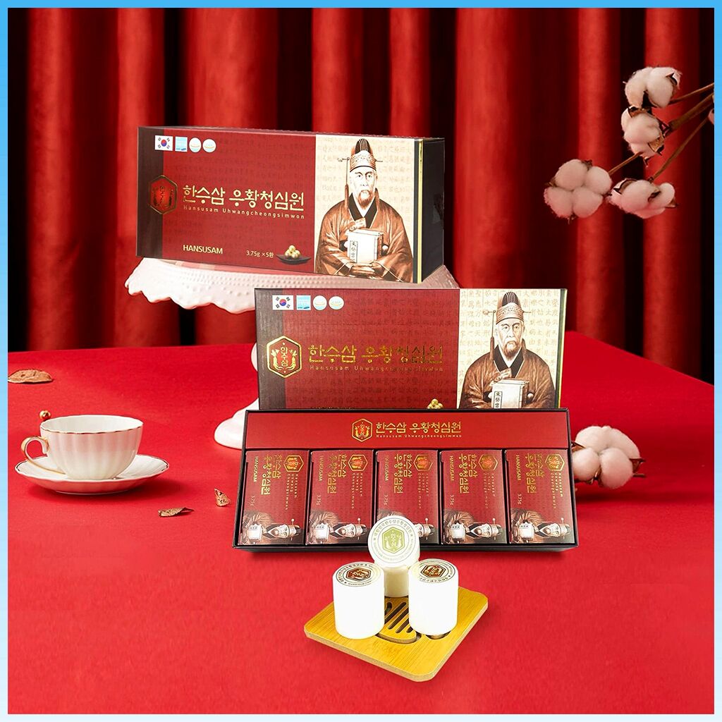 An Cung Thanh Tâm Hoàn Hansusam Uhwangcheongsimwon Hộp Gỗ 10 Viên 3,75g Hàn Quốc - Tăng Cường Lưu Thông Khí Huyết 51 An Cung Thanh Tâm Hoàn Hansusam Uhwangcheongsimwon Hộp Gỗ 10 Viên 3,75g Hàn Quốc - Tăng Cường Lưu Thông Khí Huyết - Bồi Bổ Não Cơ Thể - Khỏe Tim