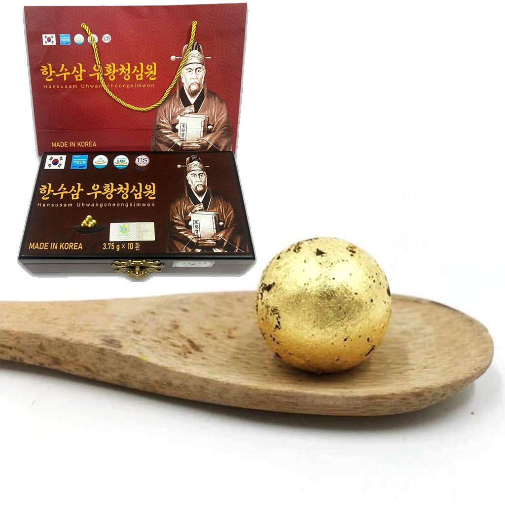 An Cung Thanh Tâm Hoàn Hansusam Uhwangcheongsimwon Hộp Gỗ 10 Viên 3,75g Hàn Quốc - Tăng Cường Lưu Thông Khí Huyết 55 An Cung Thanh Tâm Hoàn Hansusam Uhwangcheongsimwon Hộp Gỗ 10 Viên 3,75g Hàn Quốc - Tăng Cường Lưu Thông Khí Huyết - Bồi Bổ Não Cơ Thể - Khỏe Tim