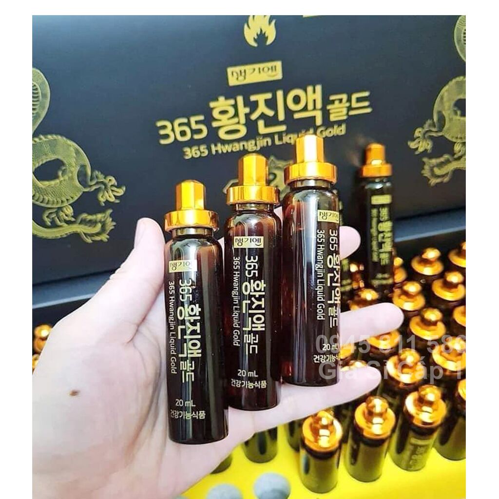 Tinh Chất Chiết Xuất Hồng Sâm Đông Trùng Hạ Thảo 365 Hwangjin Liquid Gold - Tăng Cường Thể Lực - Tôn Vẻ Đẹp Tự Nhiên 45 Tinh Chất Chiết Xuất Hồng Sâm Đông Trùng Hạ Thảo 365 Hwangjin Liquid Gold