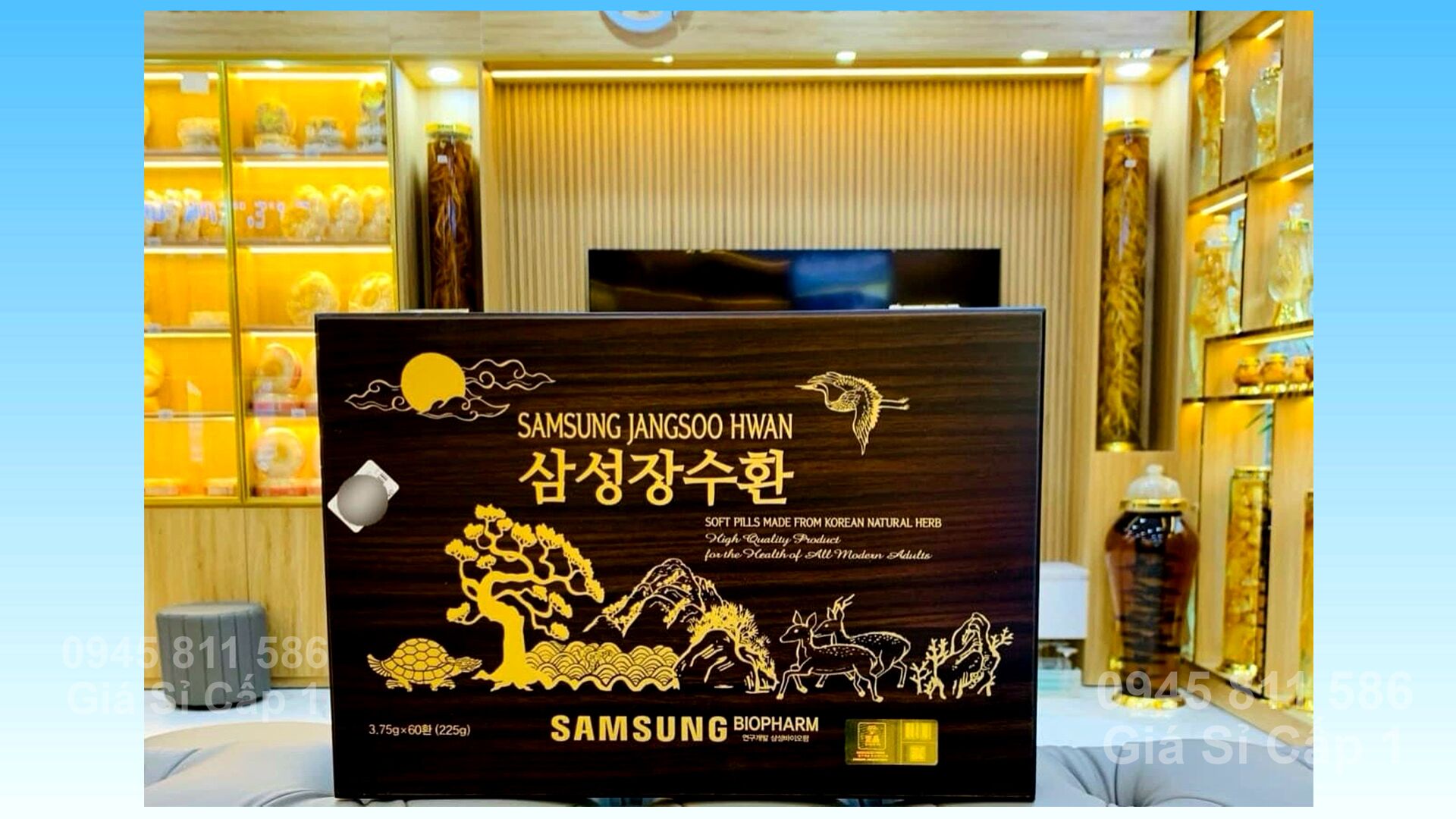An Cung Hoạt Huyết Thông Mạch Samsung Hàn Quốc Hộp Gỗ Màu Đen 60 Viên 53 Bổ Não Trầm Hương Trường Thọ Hoàn Samsung Jangsoo Hwan