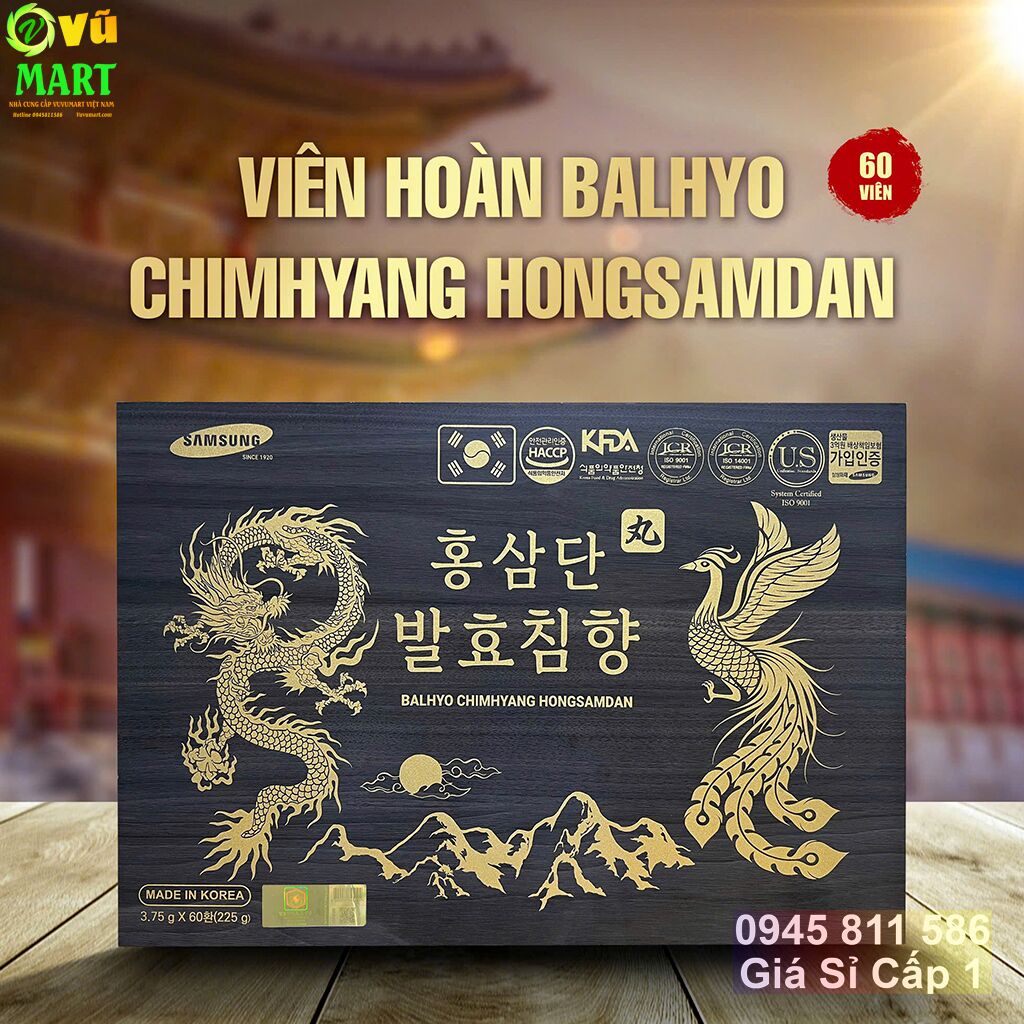 An Cung Bổ Não Trầm Hương HONGSAMDAN hộp gỗ 60 viên Hàn Quốc - Bổ Thận Khí - Bổ Não Hoạt Huyết 42 An Cung Bổ Não Trầm Hương HONGSAMDAN hộp gỗ 60 viên Hàn Quốc - Bổ Thận Khí - Bổ Não Hoạt Huyết