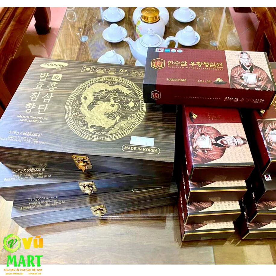 An Cung Bổ Não Trầm Hương HONGSAMDAN hộp gỗ 60 viên Hàn Quốc - Bổ Thận Khí - Bổ Não Hoạt Huyết 48 An Cung Bổ Não Trầm Hương HONGSAMDAN hộp gỗ 60 viên Hàn Quốc - Bổ Thận Khí - Bổ Não Hoạt Huyết