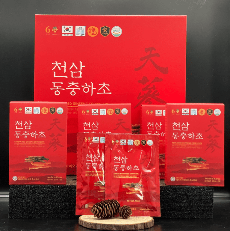 Tinh Chất Hồng Sâm Đông Trùng Hạ Thảo Ginseng King Korean Red Ginseng Cordyceps - Bồi Bổ Cơ Thể - Tăng Cường Thể Lực 56 Nước Hồng Sâm Đông Trùng Hạ Thảo Ginseng King Korean Red Ginseng Cordyceps (50ml x 30 gói)