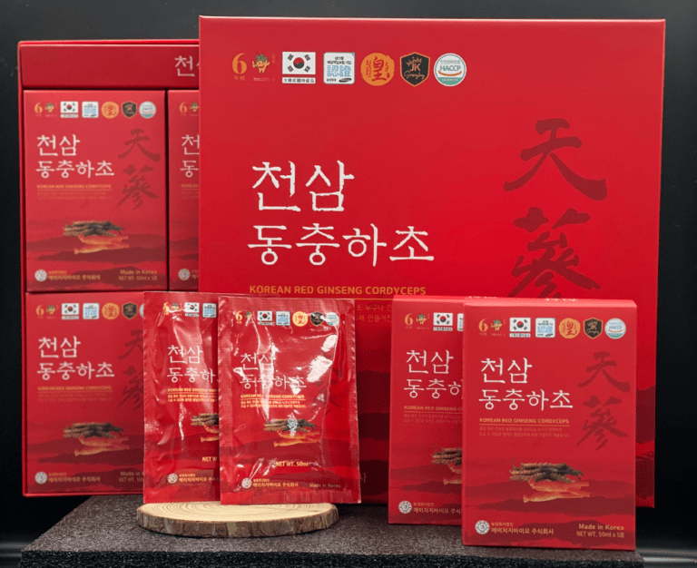 Tinh Chất Hồng Sâm Đông Trùng Hạ Thảo Ginseng King Korean Red Ginseng Cordyceps - Bồi Bổ Cơ Thể - Tăng Cường Thể Lực 55 Nước Hồng Sâm Đông Trùng Hạ Thảo Ginseng King Korean Red Ginseng Cordyceps (50ml x 30 gói)