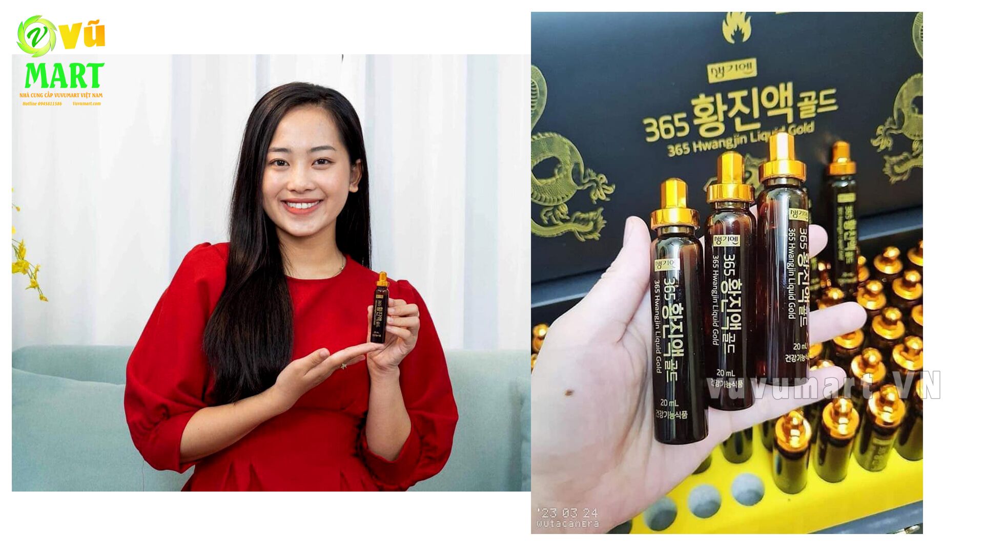 Tinh Chất Hồng Sâm Đông Trùng Hạ Thảo 365 Hwangjin Liquid Gold Rồng & Hổ & Phượng 53 Tinh Chất Đông Trùng Hạ Thảo 365 Hwangjin Liquid Gold Từ Hàn Quốc 60 Ống; Tinh Chất Đông Trùng Hạ Thảo 365 Hwangjin Liquid Gold - Bổ Dược Tăng Lực Từ Hàn Quốc; Tinh Chất Hồng Sâm Đông Trùng Hạ Thảo Hai Con Hổ Cheonsim Hwangje Liquid Hàn Quốc (60 Ống x 20ml)