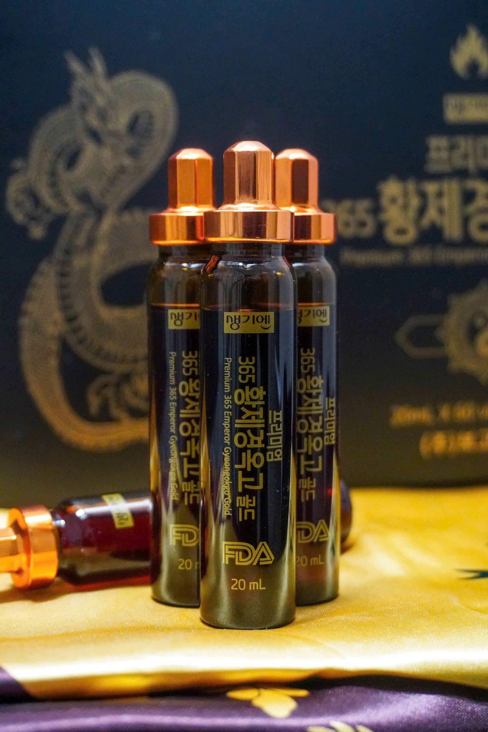 Tinh Chất Hồng Sâm Đông Trùng Hạ Thảo 365 Hwangjin Liquid Gold Rồng & Hổ & Phượng 46 Tinh Chất Đông Trùng Hạ Thảo 365 Hwangjin Liquid Gold Từ Hàn Quốc 60 Ống; Tinh Chất Đông Trùng Hạ Thảo 365 Hwangjin Liquid Gold - Bổ Dược Tăng Lực Từ Hàn Quốc; Tinh Chất Hồng Sâm Đông Trùng Hạ Thảo Hai Con Hổ Cheonsim Hwangje Liquid Hàn Quốc (60 Ống x 20ml)